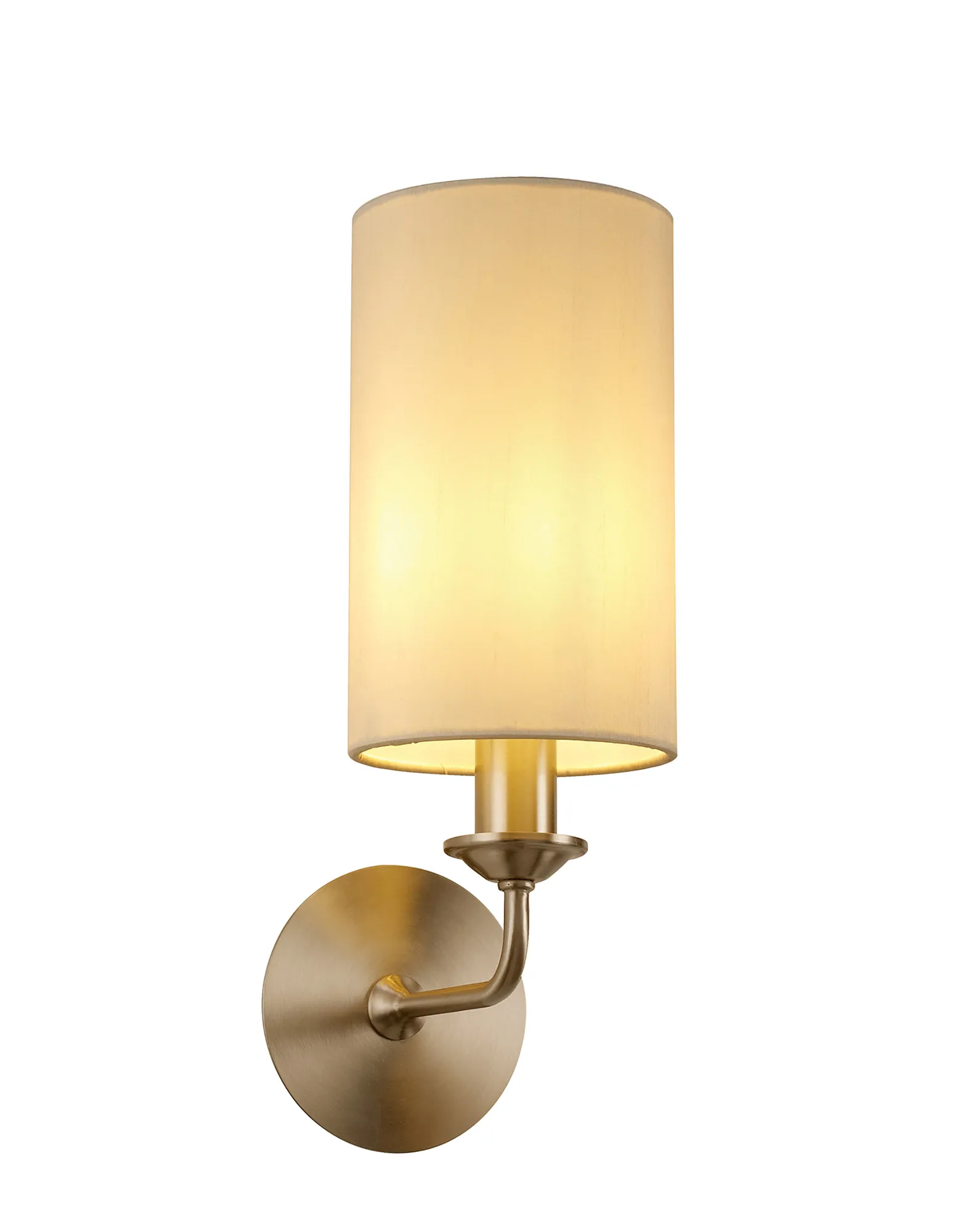 DK0064  Banyan Wall Lamp 1 Light Satin Nickel; Ivory Pearl